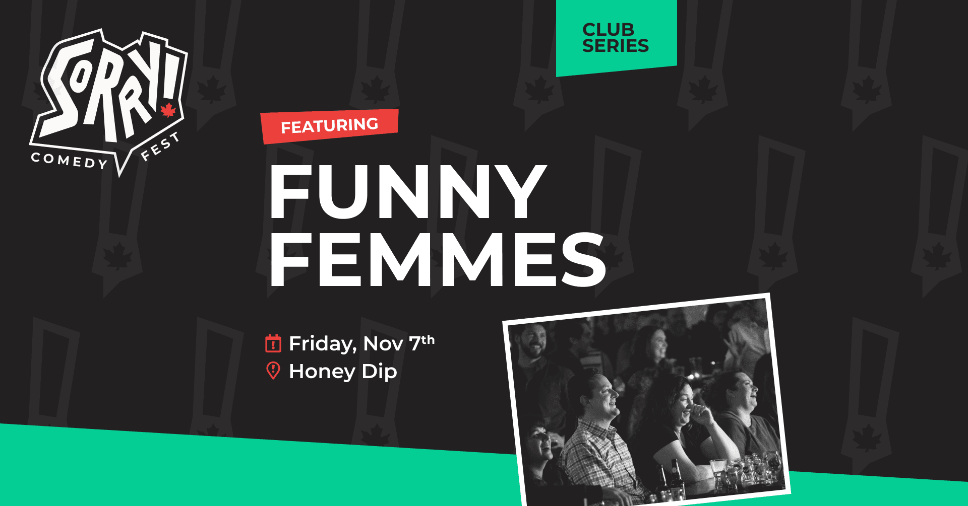 funny femmes crowd laughing